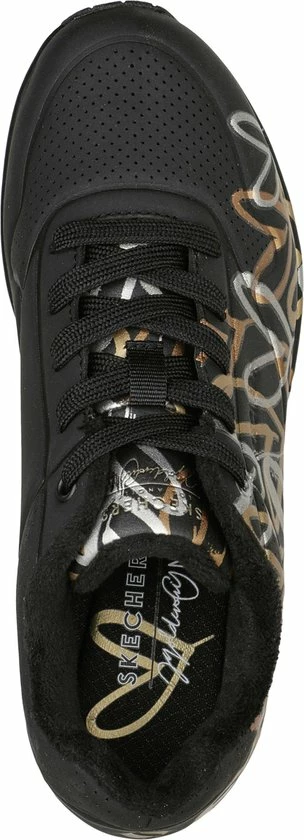 Skechers Uno-Metallic Love Dames Sneakers - Black/Gold - Maat 40 8 Skechers Uno-Metallic Love Dames Sneakers - Black/Gold - Maat 40 - Afbeelding 6