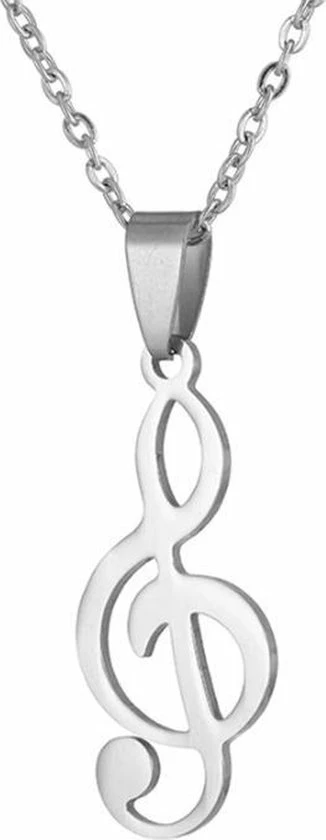 Akyol - Muzieknoot Ketting - Muzieknoot Hanger Aan Ketting - Geluksketting - Make Music – Zilver Treble 7 Akyol - Muzieknoot Ketting - Muzieknoot Hanger Aan Ketting - Geluksketting - Make Music – Zilver Treble - Afbeelding 5