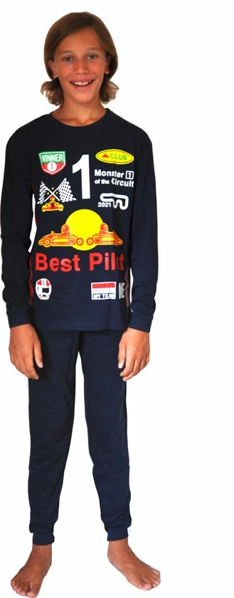 Tukk Jammies Tukk Jamies Formule 1 Pyjama Nr.1 Maat 152 3 Tukk Jammies Tukk Jamies Formule 1 Pyjama Nr.1 Maat 152