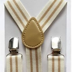 Alternative view of Fako Fashion® - Kinder Bretels - Kinderbretels - Print - Streep - 65cm - Crème/Beige