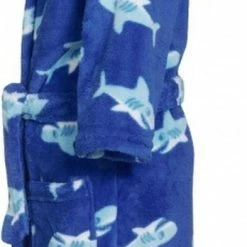 Alternative view of Playshoes - Fleece Badjas Met Capuchon - Haaien - Maat 122-128cm