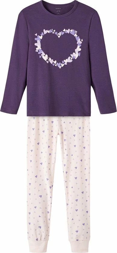 NAME IT NKFNIGHTSET PURPLE HEART NOOS Meisjes Nacht Setje - Maat 122/128 7 NAME IT NKFNIGHTSET PURPLE HEART NOOS Meisjes Nacht Setje - Maat 122/128 - Afbeelding 5