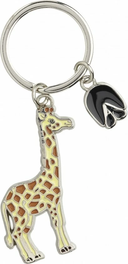 Merkloos Metalen Giraffe Sleutelhanger 5 Cm 3 Merkloos Metalen Giraffe Sleutelhanger 5 Cm