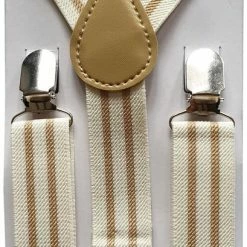 Fako Fashion® - Kinder Bretels - Kinderbretels - Print - Streep - 65cm - Crème/Beige