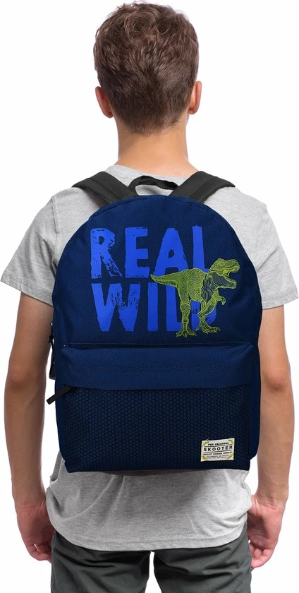 Skooter New Adventures Rugzak Schooltas Jongen - Blauw - Dino 6 Skooter New Adventures Rugzak Schooltas Jongen - Blauw - Dino - Afbeelding 4