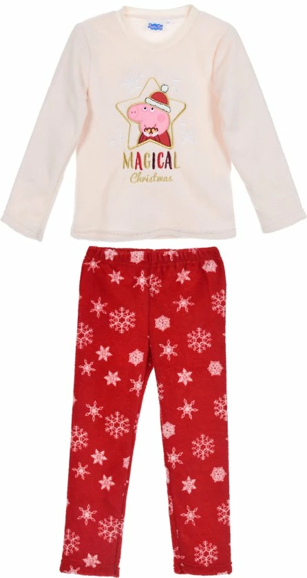 Peppa Pig Beige Fleece Kerst Pyjama Van Peppa Big Maat 128 3 Peppa Pig Beige Fleece Kerst Pyjama Van Peppa Big Maat 128