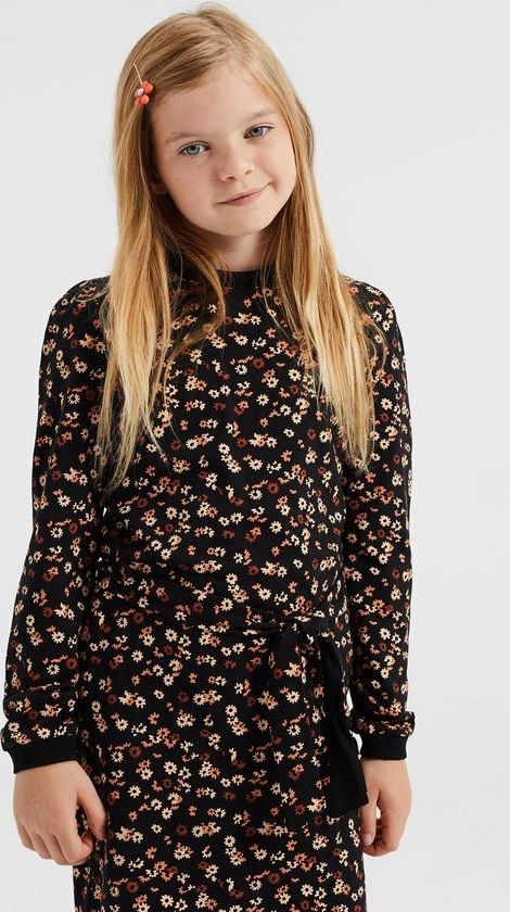WE Fashion Meisjes Jurk Met Dessin En Strikceintuur 6 WE Fashion Meisjes Jurk Met Dessin En Strikceintuur - Afbeelding 4