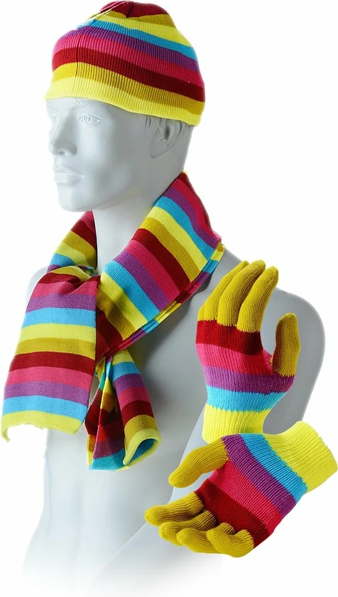 Hengelsportcadeau.nl Superleuke Regenboogset Winterset XL Sjaal + Handschoenen + Muts Wintermuts Extra Lange Sjaal Das 3 Hengelsportcadeau.nl Superleuke Regenboogset Winterset XL Sjaal + Handschoenen + Muts Wintermuts Extra Lange Sjaal Das