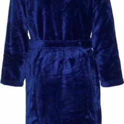 Alternative view of Badrock Kinderbadjas Fleece - Capuchon Badjas Kind - Marineblauw - Ochtendjas Flanel Fleece - Maat XL (152/158)
