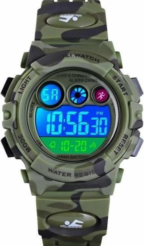 SKMEI Kinderhorloge – Chronograaf – Waterdicht – Sports Watch Kids – Army Green 3 SKMEI Kinderhorloge – Chronograaf – Waterdicht – Sports Watch Kids – Army Green