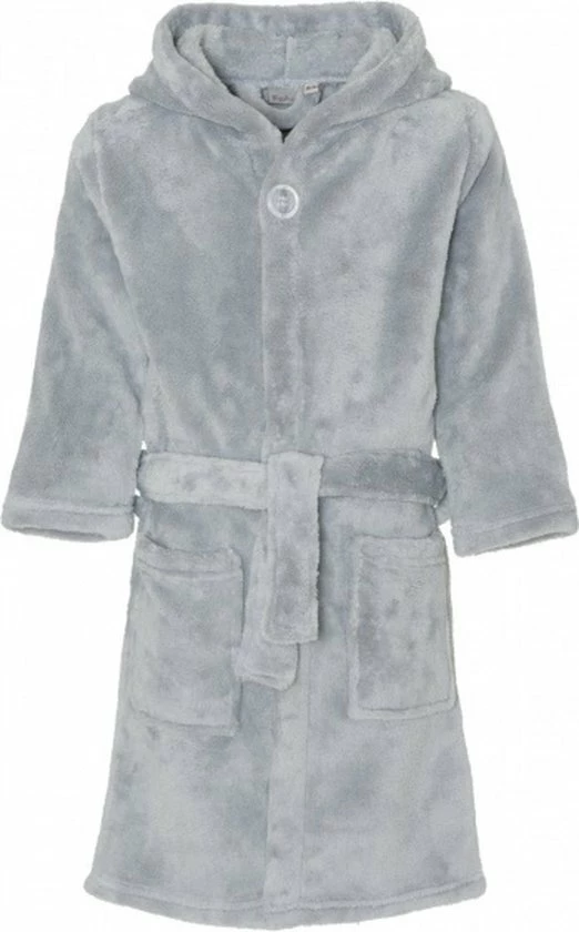 Playshoes - Fleece Badjas Met Capuchon Voor Kinderen - Grijs - Maat 122-128cm 3 Playshoes - Fleece Badjas Met Capuchon Voor Kinderen - Grijs - Maat 122-128cm