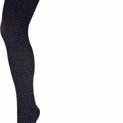 Sokkenmarkt.nl Kinderpanty Zwart Met Party Glitters Lurex 128-134