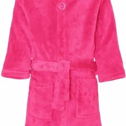 Playshoes - Fleece Badjas Met Capuchon - Roze - Maat 134-140cm
