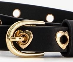 Scapino Meisjes Riem Zwart Met Hartjes - Zwart - Maat 65