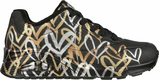 Skechers Uno-Metallic Love Dames Sneakers - Black/Gold - Maat 40 5 Skechers Uno-Metallic Love Dames Sneakers - Black/Gold - Maat 40 - Afbeelding 3