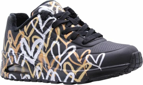 Skechers Uno-Metallic Love Dames Sneakers - Black/Gold - Maat 40 3 Skechers Uno-Metallic Love Dames Sneakers - Black/Gold - Maat 40