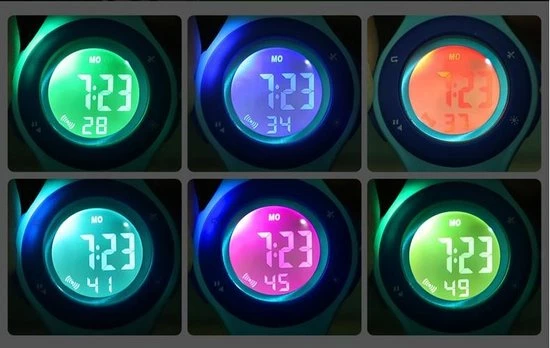 SKMEI Digitaal Kinderhorloge - Multifunctioneel Horloge - Blauw 6 SKMEI Digitaal Kinderhorloge - Multifunctioneel Horloge - Blauw - Afbeelding 4