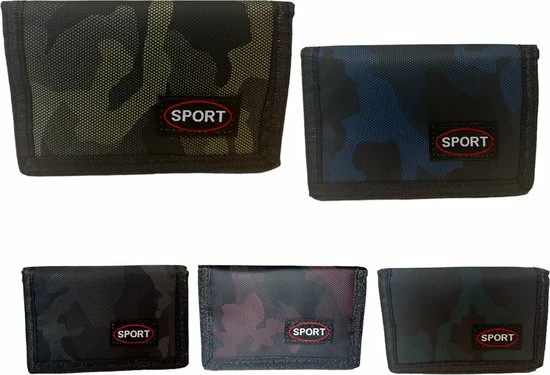 Sport Nylon Portemonnee – Klittenband Sluiting – Portemonnee Voor Jongens En Meiden – Portemonnee Heren - Camouflage Grijs 7 Sport Nylon Portemonnee – Klittenband Sluiting – Portemonnee Voor Jongens En Meiden – Portemonnee Heren - Camouflage Grijs - Afbeelding 5