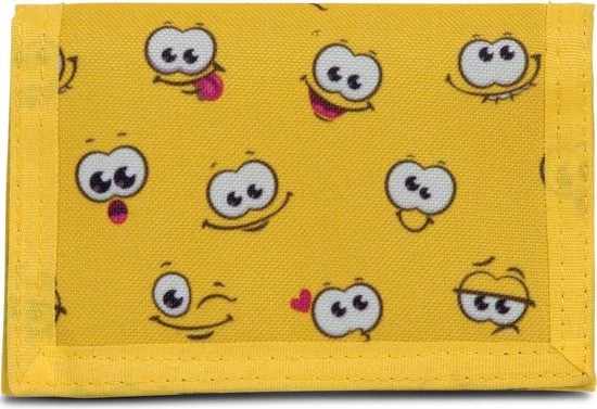 Bestway Portemonnee Smiley - 14 X 9 Cm - Geel 3 Bestway Portemonnee Smiley - 14 X 9 Cm - Geel
