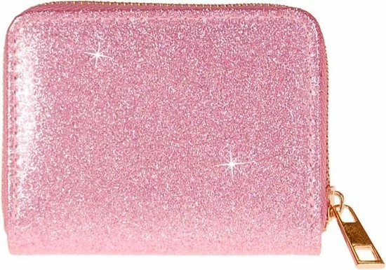 S.Y.W Meisjes Portemonnee Roze Glitter 3 S.Y.W Meisjes Portemonnee Roze Glitter