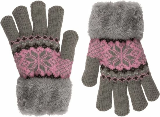 Fop En Bij Handschoenen Kinderen - Grijs - 4-9 Jaar - One Size - Winter - Warm - Meisjes - Jongens 3 Fop En Bij Handschoenen Kinderen - Grijs - 4-9 Jaar - One Size - Winter - Warm - Meisjes - Jongens