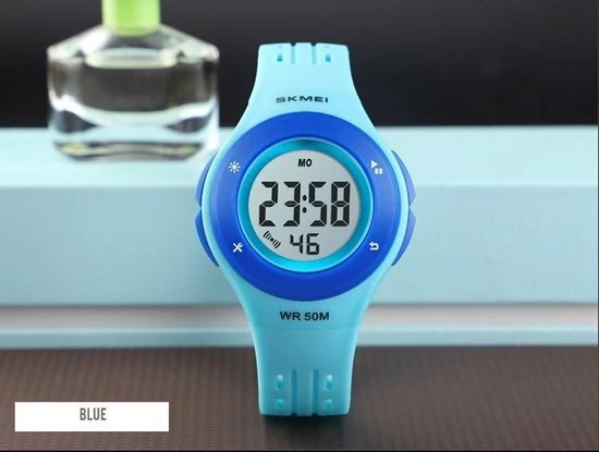 SKMEI Digitaal Kinderhorloge - Multifunctioneel Horloge - Blauw 5 SKMEI Digitaal Kinderhorloge - Multifunctioneel Horloge - Blauw - Afbeelding 3