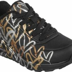 Alternative view of Skechers Uno-Metallic Love Dames Sneakers - Black/Gold - Maat 40