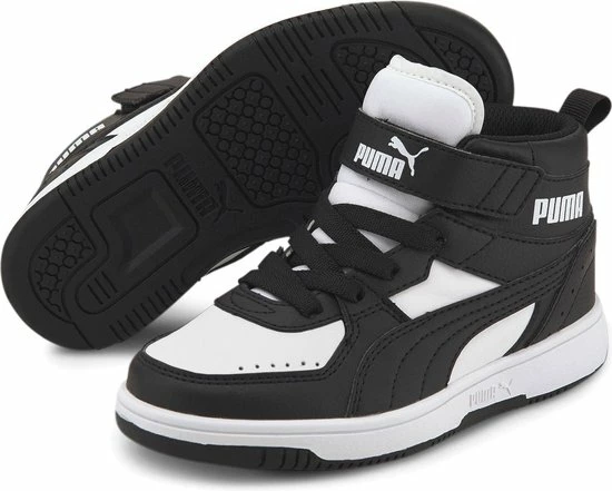 PUMA Rebound JOY AC PS Unisex Sneakers - Black/White - Maat 34 12 PUMA Rebound JOY AC PS Unisex Sneakers - Black/White - Maat 34 - Afbeelding 10