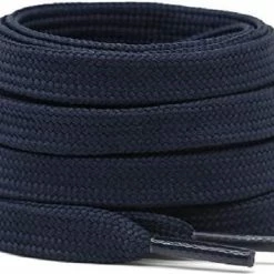 Lacetty Schoenveters - Veters - Sneakerveters - Sportschoenen - Plat - Donker Blauw - Veterlengte 90 Cm