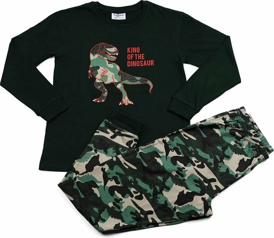 Fun2Wear - Pyjama Dino - Groen - Maat 104 - Jongens 4 Fun2Wear - Pyjama Dino - Groen - Maat 104 - Jongens - Afbeelding 2