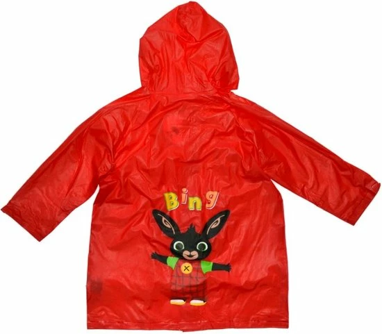 Bing Bunny - Regenjas Bing Bunny - Regencape - Rood - Maat 98/104 4 Bing Bunny - Regenjas Bing Bunny - Regencape - Rood - Maat 98/104 - Afbeelding 2