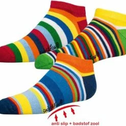 SOCKS4FUN Trampoline Antislip Kindersokken |Pluche/badstof Zool | Vrolijke Uitstraling | 3 Paar | Maat 35/38