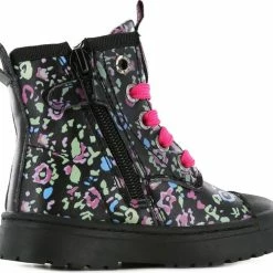 Alternative view of Bikerboots | Meisjes | Black Multicolor Pattern | Leer | Shoesme | Maat 26