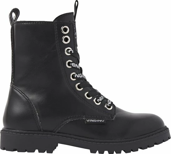 Vingino Eva High Veterboot - Meisjes - Black - Maat 40 3 Vingino Eva High Veterboot - Meisjes - Black - Maat 40