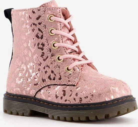 Blue Box Meisjes Veterboots Met Luipaardprint - Roze - Maat 22 3 Blue Box Meisjes Veterboots Met Luipaardprint - Roze - Maat 22