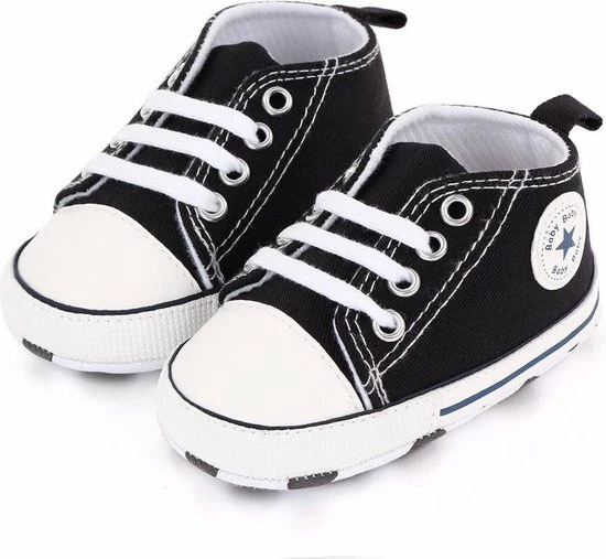 Completebabyuitzet Baby Schoenen - Pasgeboren Babyschoenen - Eerste Baby Schoentjes 6-12 Maanden - Zachte Zool Antislip - Baby Slofjes 12cm - Zwart 3 Completebabyuitzet Baby Schoenen - Pasgeboren Babyschoenen - Eerste Baby Schoentjes 6-12 Maanden - Zachte Zool Antislip - Baby Slofjes 12cm - Zwart