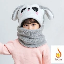 Alternative view of Fiory Wintermuts En Sjaal Kinderen| 2 In 1| Wintermuts Konijn Kids| Muts| Fleece Wintermuts| Roze | 1.5 -5 Jaar