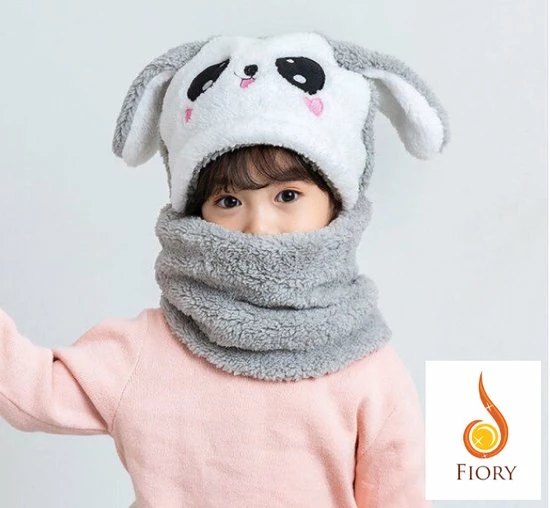 Fiory Wintermuts En Sjaal Kinderen| 2 In 1| Wintermuts Konijn Kids| Muts| Fleece Wintermuts| Roze | 1.5 -5 Jaar 4 Fiory Wintermuts En Sjaal Kinderen| 2 In 1| Wintermuts Konijn Kids| Muts| Fleece Wintermuts| Roze | 1.5 -5 Jaar - Afbeelding 2