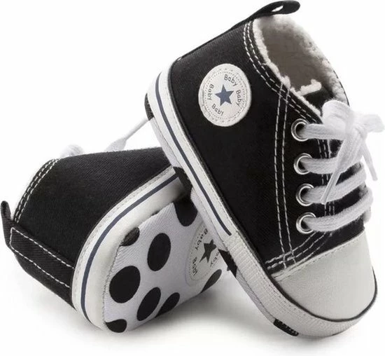 Completebabyuitzet Baby Schoenen - Pasgeboren Babyschoenen - Eerste Baby Schoentjes 6-12 Maanden - Zachte Zool Antislip - Warme Baby Slofjes 12cm - Zwart 4 Completebabyuitzet Baby Schoenen - Pasgeboren Babyschoenen - Eerste Baby Schoentjes 6-12 Maanden - Zachte Zool Antislip - Warme Baby Slofjes 12cm - Zwart - Afbeelding 2