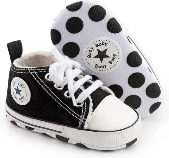 Completebabyuitzet Baby Schoenen - Pasgeboren Babyschoenen - Eerste Baby Schoentjes 6-12 Maanden - Zachte Zool Antislip - Warme Baby Slofjes 12cm - Zwart 5 Completebabyuitzet Baby Schoenen - Pasgeboren Babyschoenen - Eerste Baby Schoentjes 6-12 Maanden - Zachte Zool Antislip - Warme Baby Slofjes 12cm - Zwart - Afbeelding 3