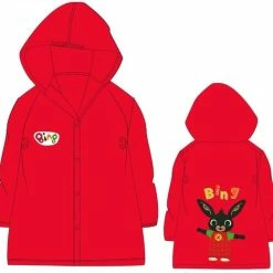 Bing Bunny - Regenjas Bing Bunny - Regencape - Rood - Maat 98/104