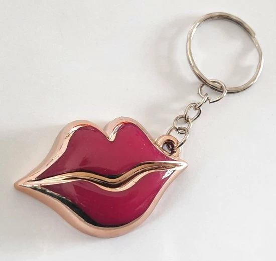 Anouk Michaela Sleutelhanger Kus Lippen | Lightfight | Roze 5 Anouk Michaela Sleutelhanger Kus Lippen | Lightfight | Roze - Afbeelding 3