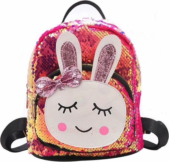 Novalino Rugtas - Meisjes - Rugzak - Schooltas - Fuchsia - Roze - Rugzak - 22x32 Cm - Glitter - Tas - Konijntje - Pailletten - 3-8 Jaar - CADEAU TIP! 3 Novalino Rugtas - Meisjes - Rugzak - Schooltas - Fuchsia - Roze - Rugzak - 22x32 Cm - Glitter - Tas - Konijntje - Pailletten - 3-8 Jaar - CADEAU TIP!