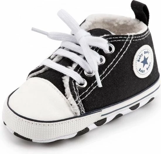 Completebabyuitzet Baby Schoenen - Pasgeboren Babyschoenen - Eerste Baby Schoentjes 6-12 Maanden - Zachte Zool Antislip - Warme Baby Slofjes 12cm - Zwart 3 Completebabyuitzet Baby Schoenen - Pasgeboren Babyschoenen - Eerste Baby Schoentjes 6-12 Maanden - Zachte Zool Antislip - Warme Baby Slofjes 12cm - Zwart