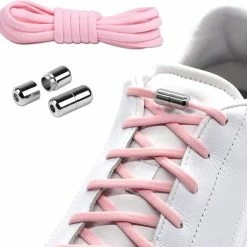 Alternative view of Merkloos Veters - (licht Roze) - Niet Strikken - Elastische Veters - No Tie - Schoenveters - Sportveters - Rond - Schoenveters - Kinderveters