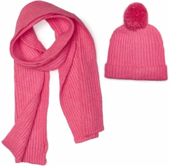 Lajetti - Kinder Sjaal En Muts 2-4 Jaar Roze - 2 Delige Winter Set Kind 3 Lajetti - Kinder Sjaal En Muts 2-4 Jaar Roze - 2 Delige Winter Set Kind