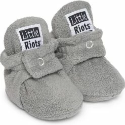 Alternative view of Little Riots - Babyslofjes - Antislip - Fleece Stepper - Grijs - Slofjes Voor Je Baby, Dreumes En Peuter Voor Jongens En Meisjes - 6-12 Maanden (11,5cm) - Schoenmaat 18-19