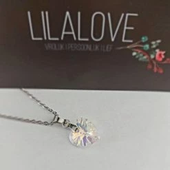 Ketting Meisje- Diamant- Hart- Wit- Zilver- Kind- LiLaLove -JACK & JONES JUNIOR winkel 550x546