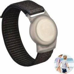 Consumerce® Premium Armband Geschikt Voor Apple AirTag Voor Kinderen Met Klittenband Sluiting | AirTag-sleutelhanger Hoesje Kind | Polsband GPS Horloge Kind | Tracker Houder Armband | Trackers Band | Kinder Horloge | Peuter | GPS Horloge Senioren