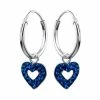 WeLoveSilver Oorbellen Meisje Zilver | Zilveren Oorringen Met Hanger, Gekleurd Hartje Met Kristallen -JACK & JONES JUNIOR winkel 550x550 106